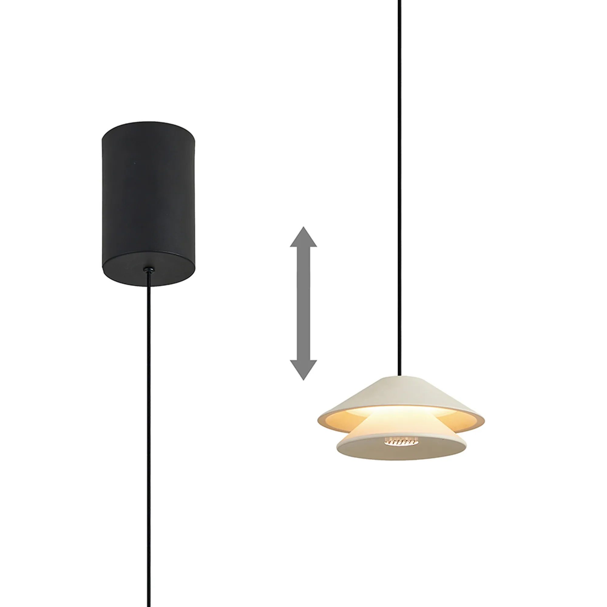 M9030  Piccola 13cm Rise & Fall Pendant 5W 3000K White